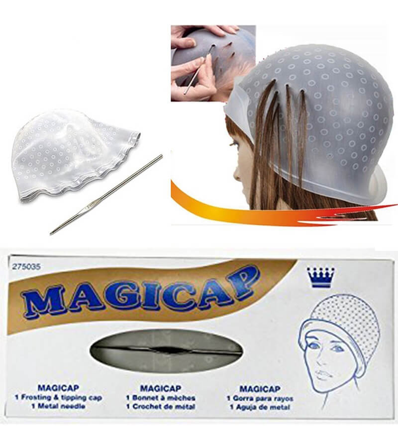 Haar Highlight Cap - Magicap Herbruikbare Haarkleur Markering Tipping Cap En Metal Hook Tipping