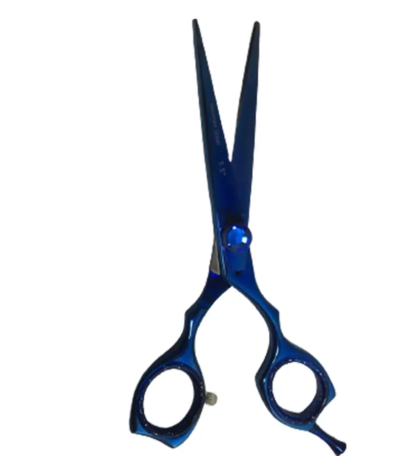 Kappersschaarset RVS Duits staal ( knipschaar 5,5 inch en coupeschaar / uitdunschaar 5,5 inch) | Schaar set | Thinning Schaar | Scissors Blauw met gratis etui