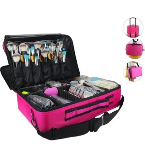 Beautycase voor Make-up - Cosmetica Koffer (2 Kleuren Roze en Zwart)