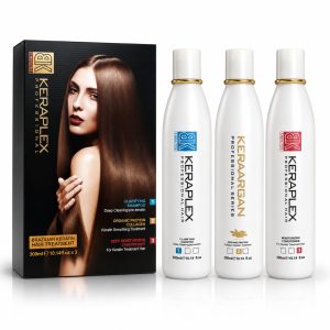 Braziliaanse Keratine Behandeling - Keraplex - 3-Stappen Haar Straightening & Herstel Set - 3 x 300ml - Glad Haar, Anti-Pluis - Geschikt voor Alle Haartypes