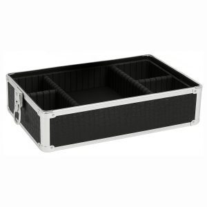 Guardian Beauty Make-up Train Case - 34.50cm Lengte - Zwart - Met Verstelbare Verdelers - Cosmetica Organizer - Schoonheidsgeval