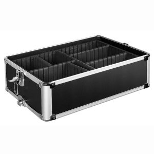 Guardian Beauty Make-up Train Case - 34.50cm Lengte - Zwart - Met Verstelbare Verdelers - Cosmetica Organizer - Schoonheidsgeval