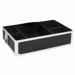 Guardian Beauty Make-up Train Case - 35.5cm Lengte - Zwart - Met Verstelbare Verdelers - Cosmetica Organizer - Schoonheidsgeval