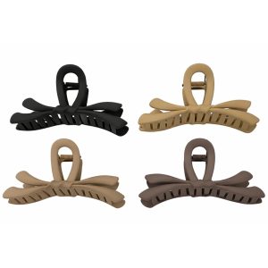 Guardian Beauty Haarclips - Groot Haar Klauwen - Set Van 4 - Zwart, Lichtbeige, Warmbeige, Bruin - Haaraccessoire