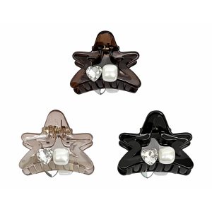 Guardian Beauty Haarclips - Klein Haar Klauwen - Set Van 3 - Zwart, Lichtbeige , Donkerbruin - Haaraccessoire