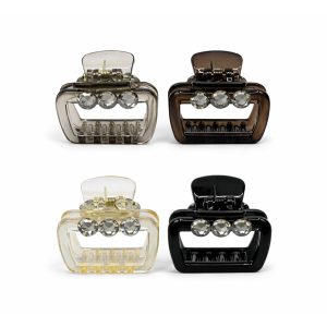 Guardian Beauty Haarclips - Klein Haar Klauwen - Set Van 4 - Zwart, Lichtbeige , Lichtbruin, Donkerbruin - Haaraccessoire