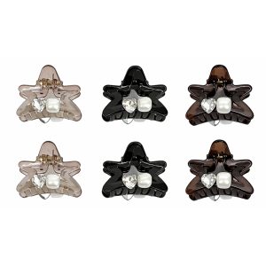 Guardian Beauty Haarclips - Klein Haar Klauwen - Set Van 6 - Zwart, Lichtbeige , Donkerbruin - Haaraccessoire