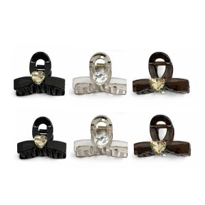Guardian Beauty Haarclips - Klein Haar Klauwen - Set Van 6 - Zwart, Lichtbeige , Donkerbruin - Haaraccessoire