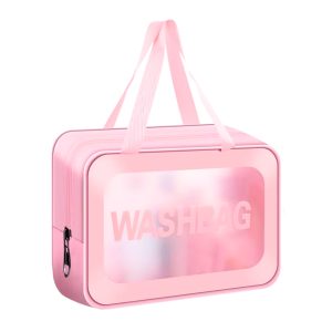 Guardian Beauty Toilettas - Waszak - Doorzichtig - Waterdicht - Make-up Reistas - Cosmetische Tas - Roze