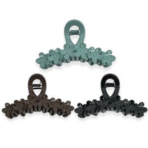 Guardian Beauty Haarclips - Groot Haar Klauwen - Set Van 3 - Salie Groen, Bruin, Zwart - Haaraccessoire