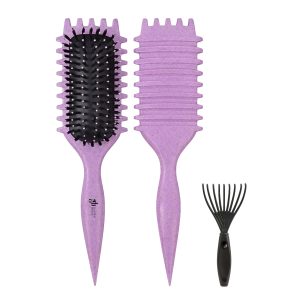 Guardian Beauty Haarborstel - Kruldefiniërende Borstel - Met Haarborstelreiniger - Paars