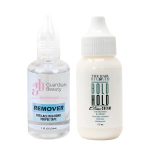 Pruik Lijm & Guardian Beauty Remover Set - The Hair Diagram - Bold Hold - Extreme Creme - 1.3 oz. + GB Remover - Transparant - For Lace Wig Bond and Toupee Tape - 1 stuk - 30ml - Haarextensions