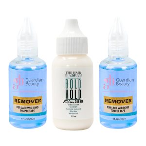 Pruik Lijm & Guardian Beauty Remover Set - Bold Hold - Extreme Creme - 1.3 oz. + GB Remover - The Hair Diagram - Blauw - For Lace Wig Bond and Toupee Tape - 2 stuks - 30ml - Haarextensions