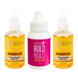 Pruik Lijm & Guardian Beauty Remover Set - Bold Hold - The Hair Diagram - Active - 1.3 oz. + GB Remover - Geel - For Lace Wig Bond and Toupee Tape - 2 stuks - 30ml - Haarextensions