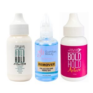 Pruik Lijm & Guardian Beauty Remover Set - Bold Hold - The Hair Diagram - Extreme Creme - Active - 1.3 oz. + GB Remover - Blauw - For Lace Wig Bond and Toupee Tape - 1 stuk - 30ml - Haarextensions