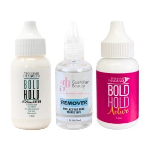 Pruik Lijm & Guardian Beauty Remover Set - Bold Hold - The Hair Diagram - Extreme Creme - Active - 1.3 oz. + GB Remover - Transparant - For Lace Wig Bond and Toupee Tape - 1 stuk - 30ml - Haarextensions