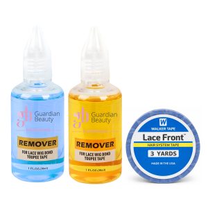 Walker Tape Pruikentape & Guardian Beauty Remover Set - Lace Front - Hair System Tape - 3 yards - 1.9 cm + GB Remover - Blauw, Geel - For Lace Wig Bond and Toupee Tape - 2 stuks - 30ml - Haarextensions