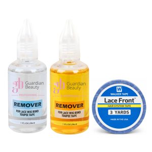 Walker Tape Pruikentape & Guardian Beauty Remover Set - Lace Front - Hair System Tape - 3 yards - 1.27 cm + GB Remover - Transparant, Geel - For Lace Wig Bond and Toupee Tape - 2 stuks - 30ml - Haarextensions