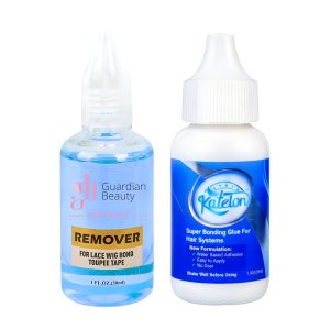 Pruik Lijm & Guardian Beauty Remover Set - Super Bonding Glue for Hair Systems - Katelon - 38ml + GB Remover - Blauw - For Lace Wig Bond and Toupee Tape - 1 stuk - 30ml - Haarextensions
