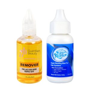 Pruik Lijm & Guardian Beauty Remover Set - Super Bonding Glue for Hair Systems - 38ml + GB Remover - Katelon -Geel - For Lace Wig Bond and Toupee Tape - 1 stuk - 30ml - Haarextensions