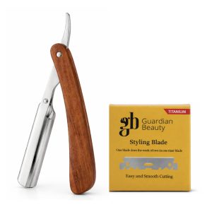 Guardian Beauty Scheermes - Roestvrij Staal - Shavette - Met 50 stuks GB Titanium Halve Mesjes