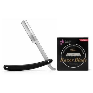 Guardian Beauty Scheermes - Roestvrij Staal - Shavette - Met 100 stuks GB Platinum Halve Mesjes