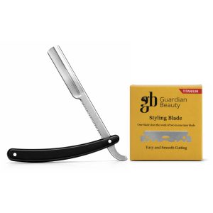 Guardian Beauty Scheermes - Roestvrij Staal - Shavette - Met 50 stuks GB Titanium Halve Mesjes