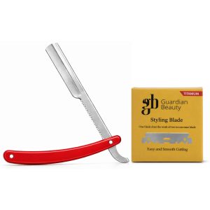 Guardian Beauty Scheermes - Roestvrij Staal - Shavette - Met 50 stuks GB Titanium Halve Mesjes