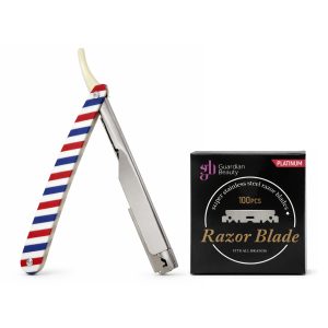 Guardian Beauty Scheermes - Roestvrij Staal - Shavette - Met 50 stuks GB Platinum Halve Mesjes