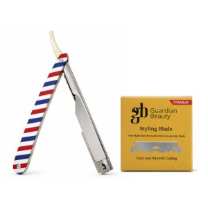 Guardian Beauty Scheermes - Roestvrij Staal - Shavette - Met 50 stuks GB Titanium Halve Mesjes