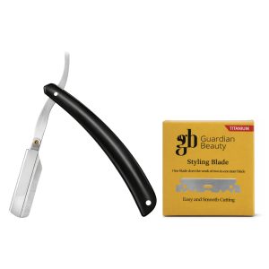 Guardian Beauty Scheermes - Roestvrij Staal - Shavette - Met 50 stuks GB Titanium Halve Mesjes