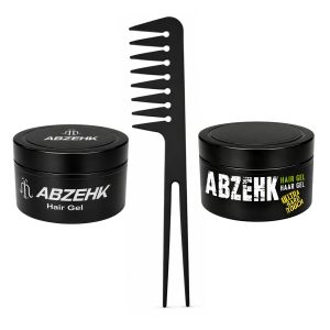 Haargel - Ultra Hard Touch - Transparant 450ml - Geel 300ml - Abzehk - Met Styling Kam - Haarstylingtools