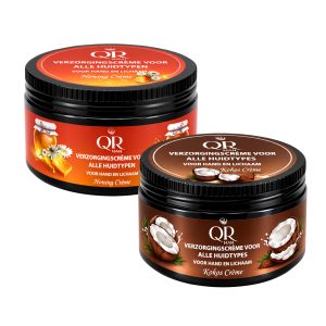 Verzorgingscreme - Bodycrème - QR-Man - Honing & Kokos - 250ml