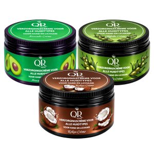 Verzorgingscreme - Bodycrème - QR-Man - Avocado, Olijfolie & Kokos - 250ml