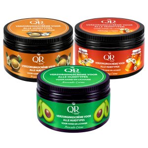 Verzorgingscreme - Bodycrème - QR-Man - Arganolie, Honing & Avocado - 250ml