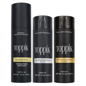 Toppik Haarverdikkings Starterset - Wit en Blond - Toppik Hair Building Fibers 27.5g - Toppik Fiber Hold Spray 118ml - Verbergt Haaruitval - Direct Voller Haar