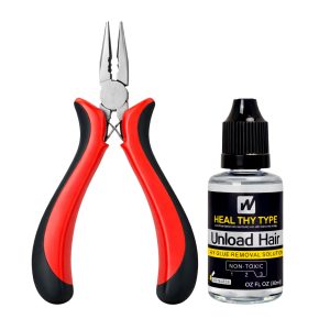 Walker Tape Unload Hair - Dry Glue Removal Solution - 1 stuk - 30ml - Met Microringen Gebogen Tang - Haar Extensions